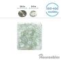Houseables Glass Stone, Clear Marbles, Pebbles for Vases, 5 LB, 500-600 Stones, Flat Bottom, Round Top, Rocks, Bowl Filler Gems, Iridescent Decor, Decorative Centerpieces, Florist Supplies, Aquarium