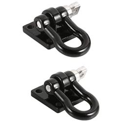 2Pcs Metal RC Car Winch Shackles for 1/10 Traxxas TRX-4 TRX4 Rock Crawler Parts - Black