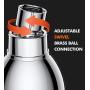WASSA High Pressure Shower Head - 3 Inch Anti-leak Fixed Showerhead - Angle-adjustable Metal Swivel Ball Joint (Chrome Finish)