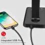 Multifunctional LED Desk Lamp with Wireless Charger, USB Charging Port, 5 Lighting Modes,5 Brightness Levels, Sensitive Control, 30/60 min Auto Timer, Eye-Caring Office Lamp with Adapter Multifunctional LED Desk Lamp with Wireless Charger, USB Charging Port, 5 Lighting Modes,5 Brightness Levels, Sensitive Control, 30/60 min Auto Timer, Eye-Caring Office Lamp with Adapter