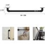 Wall Handrail 10ft Section for Stairs Steps -Dark Iron-Easy Install for Outdoor Indoor Stairs Porch Deck Hand Rail (Black)