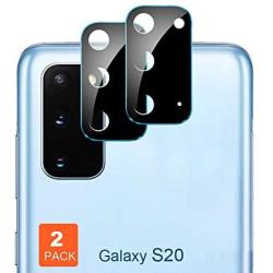 S20 Camera Protector,JanCalm Upgraded Metal Frame NO Glare HD Clear,Anti-Scratch Fingerprint-Resistant Bubble-Free Tempered Glass Designed for Samsung Galaxy S20 Camera Lens (6.2'') (2 Pack) (Blue)