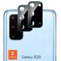 S20 Camera Protector,JanCalm Upgraded Metal Frame NO Glare HD Clear,Anti-Scratch Fingerprint-Resistant Bubble-Free Tempered Glass Designed for Samsung Galaxy S20 Camera Lens (6.2'') (2 Pack) (Blue)