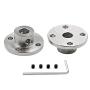 ZXHAO 7mm/0.28 inch Metal Flange Shaft Coupling Rigid Flange Coupling Motors Guide Shaft Axis Bearing 2pcs