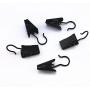 yueton 60pcs Black Metal Hook Clips Hanging Curtain Clip Hanger