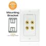 Mediabridge Speaker Wall Plate w/Binding Posts (2 Pair) - Limited TIME Offer: Free Low Voltage Metal Mounting Bracket (1-Gang) Binding Post 2-Piece Inset Wall Plate for 2 Speakers (Part# WP1-BPX2)