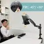 HUANUO Single Monitor Stand - Gas Spring Single Arm Monitor Desk Mount Fit 17 to 32 inch Screens, Height Adjustable VESA Bracket with Clamp, Grommet Mounting Base, Hold up to 19.8lbs HUANUO Single Monitor Stand - Gas Spring Single Arm Monitor Desk Mount Fit 17 to 32 inch Screens, Height Adjustable VESA Bracket with Clamp, Grommet Mounting Base, Hold up to 19.8lbs
