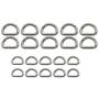 CXP Good Goods Extra Thick 3mm-4mm Welded Strong D Shape Ring Silver Buckles for Dog and Cat Collears,Buckles for Harness,Crafts,DIY Accessories,Set of 20 Pieces