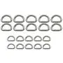 CXP Good Goods Extra Thick 3mm-4mm Welded Strong D Shape Ring Silver Buckles for Dog and Cat Collears,Buckles for Harness,Crafts,DIY Accessories,Set of 20 Pieces
