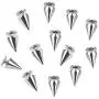 Favordrory 7mmx10mm Silver Bullet Cone Spike and Stud Metal Screw Back for DIY Leather Crafts