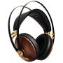 Meze 99 Classics Walnut Gold | Wired Over-Ear Headphones with Mic and Self Adjustable Headband | Classic Wooden Closed-Back Headset for Audiophiles