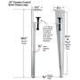 Shepherd Hardware 16'' Adjustable Fit Table Clamp Legs, White