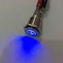 ESUPPORT 12V Car Vehicle Blue LED Light Fog Push Button Metal Toggle Switch 16mm