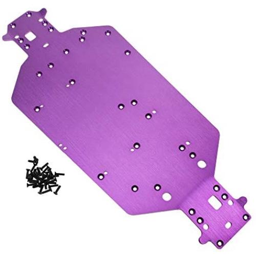04001 Aluminum Chassis Plate Replacement for RC 1/10 Redcat HSP 94111 94107 Rally Monster Truck Off Road Buggy Upgrade Parts (Purple)