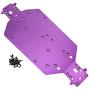 04001 Aluminum Chassis Plate Replacement for RC 1/10 Redcat HSP 94111 94107 Rally Monster Truck Off Road Buggy Upgrade Parts (Purple)