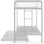 DHP Triple Metal Bunk Bed Frame, White, Twin DHP Triple Metal Bunk Bed Frame, White, Twin