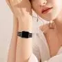 Bestig Compatible for Apple Watch Band 38mm 40mm Premium Solid Stainless Steel Metal Replacement Adjustable Sport Wristband Bracelet Strap for iWatch Series 6 SE 5 4 3 2 1(Matte Black/Polished Rose Gold)