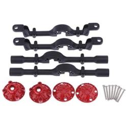 dailymall Metal Front + Rear Axle Housing Kit for WPL B14 B24 C14 C24 B16, MN35 MN66 MN90 MN91 MN45 MN96 MN99, JJRC Q62 Q65 Q60 Q61 Q63 Q64