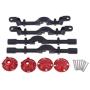 dailymall Metal Front + Rear Axle Housing Kit for WPL B14 B24 C14 C24 B16, MN35 MN66 MN90 MN91 MN45 MN96 MN99, JJRC Q62 Q65 Q60 Q61 Q63 Q64
