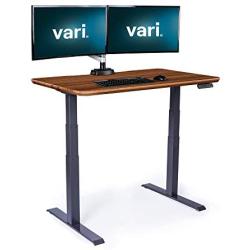 Vari Electric Standing Desk 48'' x 30'' - Dual Motor Sit to Stand Desk - Push Button Memory Settings - Solid Top with 3-Stage Adjustable Steel Legs - Work or Home Office Desk