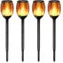 InnoGear Solar Outdoor Flickering Torch Lights, Pack of 4