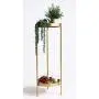 LITA Plant Stand with 2 Tier Tall Metal Flower Plants Pot Holder Display Shelf for Indoor or Outdoor Plants Corner Display - Glod Dia. 10'' x H 30'' LITA Plant Stand with 2 Tier Tall Metal Flower Plants Pot Holder Display Shelf for Indoor or Outdoor Plants Corner Display - Glod Dia. 10'' x H 30''