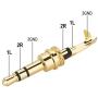Timibis 3 Pole 3.5mm Male Repair Headphone Jack Plug Metal Audio Soldering & Spring Tool Kits