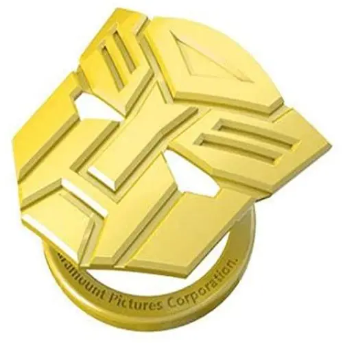 Transformers car one-Button Start Button Protective Cover Interior Modification Ignition Device Switch Metal Decorative Stickers (Autobot-Yellow)