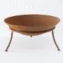 WHW Whole House Worlds 2 Piece Americana Fire Pit Set, Wide Bowl, Raised Tripod Stand, Vintage Style Rusty Finish, Iron, 18 1/2 Diameter x 9 H Inches WHW Whole House Worlds 2 Piece Americana Fire Pit Set, Wide Bowl, Raised Tripod Stand, Vintage Style Rusty Finish, Iron, 18 1/2 Diameter x 9 H Inches