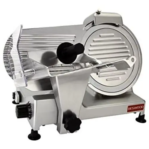 BESWOOD 10'' Premium Chromium-plated Carbon Steel Blade Electric Deli Meat Cheese Food Slicer Commercial and for Home use 240W BESWOOD250 BESWOOD 10'' Premium Chromium-plated Carbon Steel Blade Electric Deli Meat Cheese Food Slicer Commercial and for Home use 240W BESWOOD250