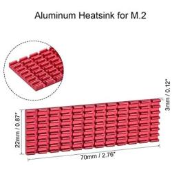 uxcell Aluminum Heatsink 70x22x3mm Red for M.2, for 2280 SSD