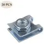 HerMia 20pcs 6mm Dia Car License Plate Fasteners Buckle Metal Nut U-Type Screw Base Clip Rivets Fixed Retaining Clips HerMia 20pcs 6mm Dia Car License Plate Fasteners Buckle Metal Nut U-Type Screw Base Clip Rivets Fixed Retaining Clips