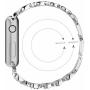 Sangaimei Compatible Bling Band for Apple Watch Band 42mm 44mm Women Rhinestone Stainless Steel Link Band Iwatch Series 6/5/4/3/2/1 Bracelet Metal Strap SIlver Mothers Day