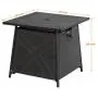 BALI OUTDOORS Gas Fire Pit Table, 28 inch 50,000 BTU Square Outdoor Propane Fire Pit Table with Lid and Blue Fire Glass BALI OUTDOORS Gas Fire Pit Table, 28 inch 50,000 BTU Square Outdoor Propane Fire Pit Table with Lid and Blue Fire Glass