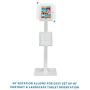 Mount-It! Anti-Theft iPad Floor Stand | Contact-Less iPad Floor Kiosk | Adjustable Locking iPad Floor Mount with Document Tray for iPad 9.7 (MI-3770W)