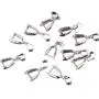 VNDEFUL 50PCS Pendant Metal Clasp Connector 5X14mm Pinch Bail Connector for Jewelry Making, Silver VNDEFUL 50PCS Pendant Metal Clasp Connector 5X14mm Pinch Bail Connector for Jewelry Making, Silver