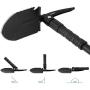 Dohiker Military Folding Shovel, Shovel Survival Spade Entrenching Tool with Carrying Pouch Metal Handle for Camping, Hiking, Trekking, Gardening, Fishing, Backpacking