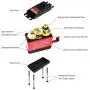 2 Sets 20KG RC Digital Servo - Large Torque High Speed Full Metal Gear - Waterproof 180 Degree Servo Motor with 25T Servo Horn for RC Robotic Arm Model DIY Baja Car 1/10 Scale Crawler Truck 2 Sets 20KG RC Digital Servo - Large Torque High Speed Full Metal Gear - Waterproof 180 Degree Servo Motor with 25T Servo Horn for RC Robotic Arm Model DIY Baja Car 1/10 Scale Crawler Truck