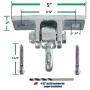 Safe Kidz Deluxe Wooden Swing Set Brackets :: Set of 2 Steel Swing Braces, Set of 4 Playset Hangers, Drill Bit & All of The Hardware & Instructions for Easy Installations