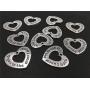 Yansanido Pack of 10 Alloy Silver You to The Moon Back Heart Shape DIY Antique Message Charms Pendant for Making Bracelet and Necklace (You to The Moon Back)