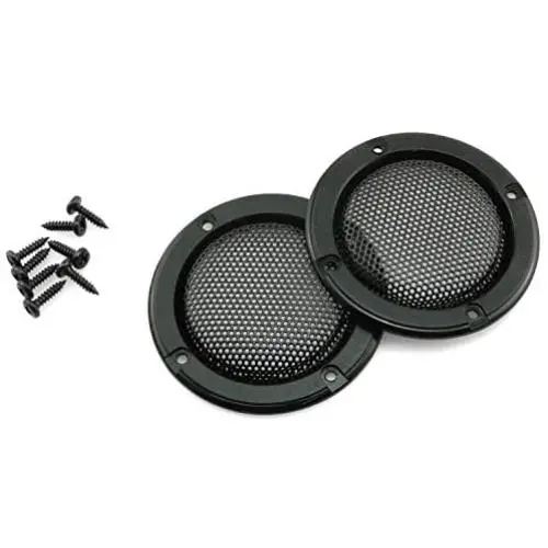 ZYAMY 2pcs Speaker Net Cover High-Grade Car Home Mesh Enclosure Speakers with Mounting Screws Plastic Frame Metal Iron Wire Grilles ZYAMY 2pcs Speaker Net Cover High-Grade Car Home Mesh Enclosure Speakers with Mounting Screws Plastic Frame Metal Iron Wire Grilles