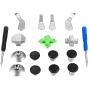 eXtremeRate Metal Magnetic 15 in 1 D-Pads Thumbsticks Joysticks Paddles Hair Trigger Locks T8H Cross Screwdriver Repair Replacement Parts Kits for Xbox One Xbox One Elite Xbox One S X Controller