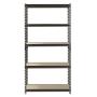 Muscle Rack UR361872PB5PAZ-SV Silver Vein Steel Storage Rack, 5 Adjustable Shelves, 4000 lb. Capacity, 72'' Height x 36'' Width x 18'' Depth