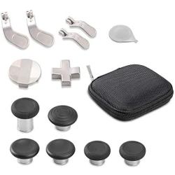 MOSTOP Elite Kit for Xbox One Elite Series 2 Controller, Xbox Gaming Accessories, Xbox One Elite Series 2 Controller Accessory Kit, Metal Mod 6 Swap Thumbsticks Joysticks 4 Paddles 2 D-Pads (Silver)