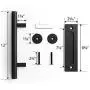 SMARTSTANDARD 12 Inch Sliding Barn Door Handle, Pull and Flush Hardware Set, Black Powder Coated Finish, Large Rustic Two-Side Design SMARTSTANDARD 12 Inch Sliding Barn Door Handle, Pull and Flush Hardware Set, Black Powder Coated Finish, Large Rustic Two-Side Design