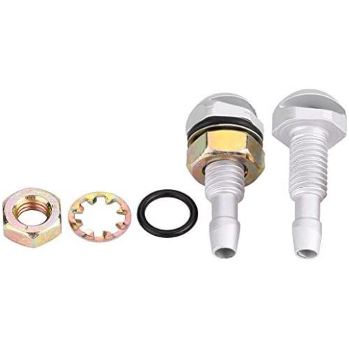 2pcs Windshield Washer Nozzle, Keenso Universal Car Auto Windshield Wiper Spray Jet Nozzle Replacement Kit(Silver) 2pcs Windshield Washer Nozzle, Keenso Universal Car Auto Windshield Wiper Spray Jet Nozzle Replacement Kit(Silver)