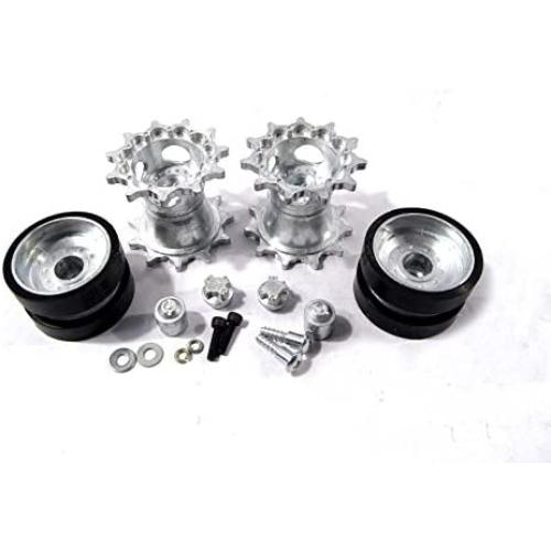 Mato Metal Sprockets Driving Wheels Idler Wheels with Bearings Rubber Tread for 1/16 2.4G American M1A2 Abrams 3918-1 RC Tank