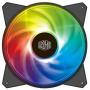 Cooler Master MasterFan MF120R ARGB 120mm Fan with Independently-Controlled ARGB LEDS, Absorbing Rubber Pads, PWM Control for Computer Case, CPU Liquid & Air Cooler