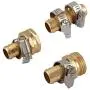 Metal Solid Brass 3/4 inch Garden Hose Repair Mender Kit Male Female Repair with Stainless Clamp Metal Solid Brass 3/4 inch Garden Hose Repair Mender Kit Male Female Repair with Stainless Clamp