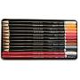 KINGART , Metal Tin Case, Set of 12 Unique Colors Portrait Pencils, Assorted 12 Piece